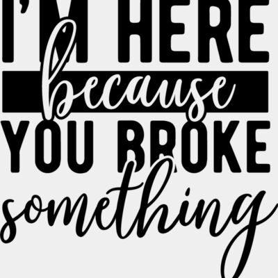 Im here because you broke something Thumbnail